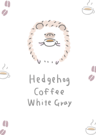 シンプル はりねずみ コーヒー グレー 白