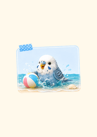 [Sticky note style] Summer parakeets