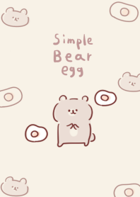 simple bear fried egg beige.