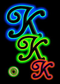 Neon Initial K / Triple