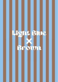 Simple Stripe (Light Blue & Brown)
