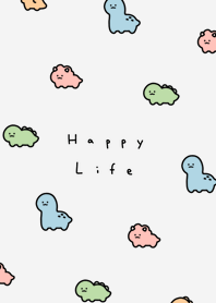 Smile Dinosaurs(pattern)/light gray.