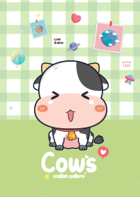 Cows Scottish Pattern Green