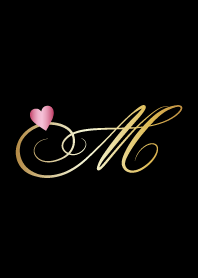"M" Gold Initial 2