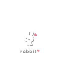 Rabbits5 Heart - White