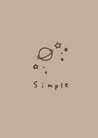 ベージュと宇宙柄。