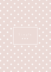 シンプル水玉。ピンクベージュ