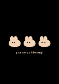 cute mochi rabbit.(black4-02)