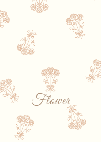 薔薇【ベージュ×ブラウン】