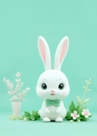 Cute rabbit green_2