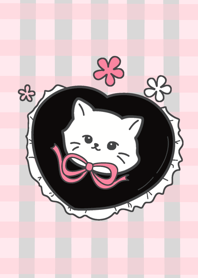 Cute cat black pink