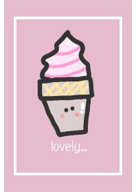 cute-ice cream pink