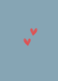 Simple dull blue and heart