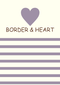BORDER & HEART -SMOKYPURPLE-
