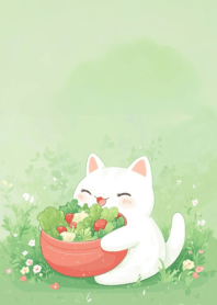 Cute fat cat round body_17