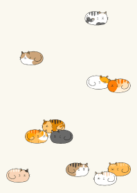 cute Cats in a pile._white1