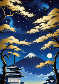 Bright Moon and Dawn 531C1f