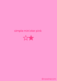 simple mini star pink