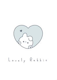 Rabbit in Heart(line)/ilhgt blue wh