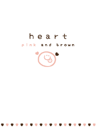 heart pink and brown