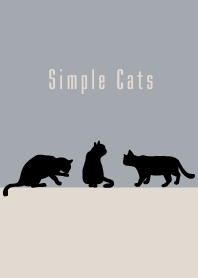 シンプルな猫:ブルーグレー