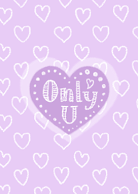 "only you" in lavender heart