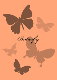 Butterflies flying(light orange)