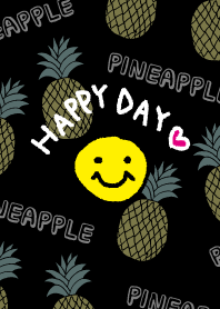 Smile pineapple - black14-
