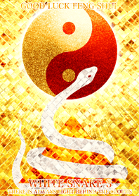 幸運の風水白蛇 3 陰陽太極図