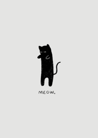 eepy blue : black cat mew meow