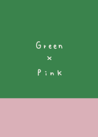グリーンとピンク。