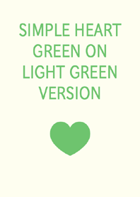 SIMPLE HEART GREEN ON LIGHT GREEN