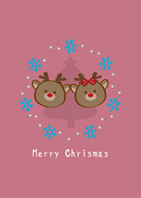 麋鹿情侶的可愛聖誕節！(玫瑰霧粉)