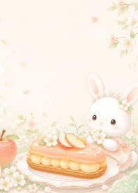 Pearl White Rabbit Apple Eclair