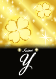 Yイニシャル 金運UP!ゴールドクローバー