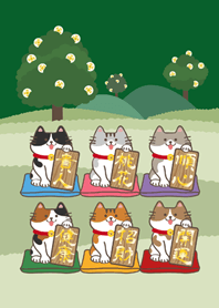 森の招き猫！（森緑）