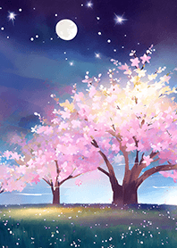 美しい夜桜の着せかえ#2143