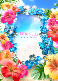 Hibiscus photo frame