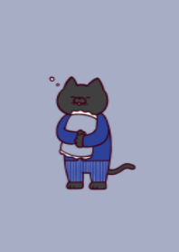 Pajamas black cat.(dusty colors07)