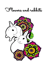 Flowers and rabbits