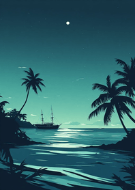 海邊的夜-星空月 6d0x5r