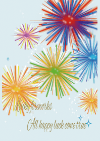 青 ブルー / 全体運UPの花火 #pop