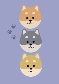 Simple /Shiba inu/dull purple ver.2