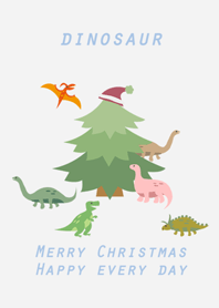 Christmas celebration of dinosaurs