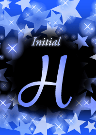 H-Initial-Star-Cobalt blue
