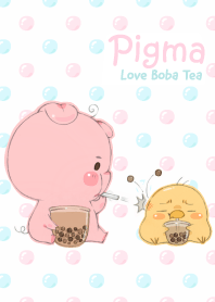 Pigma : Cute Piglet : Bubble Tea Themes