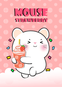 White Mouse Love Strawberry Flavor Theme