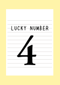 LUCKY NUMBER 4 NOTEBOOKj-LIGHT YELLOW