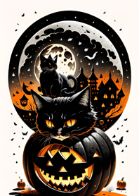 halloween cat 3349D8
