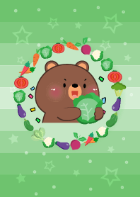 Simple Bear With Vegetable Theme
